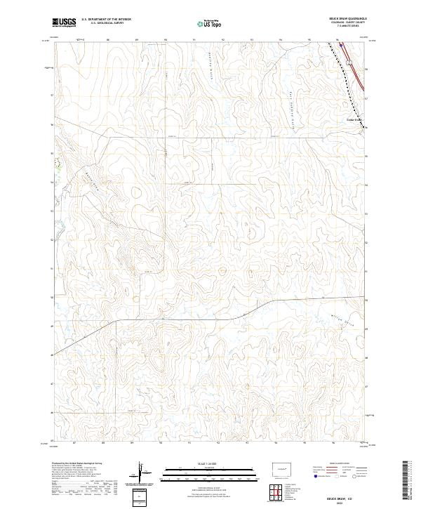 Beuck Draw, CO — USGS 7.5-minute topo (2022)