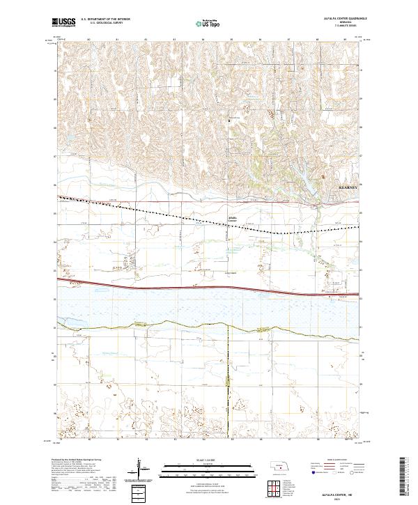 Alfalfa Center, NE — USGS 7.5-minute topo (2021)