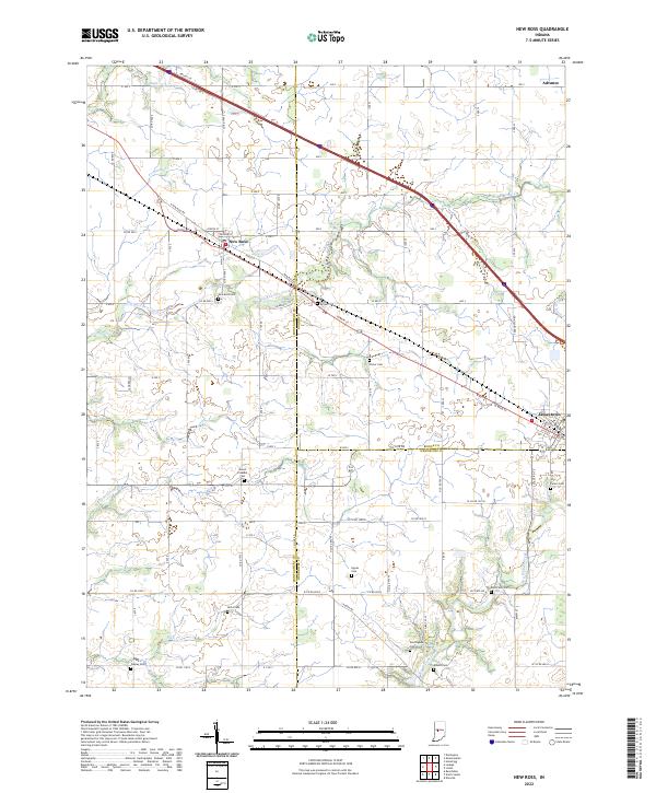 New Ross, IN — USGS 7.5-minute topo (2022)