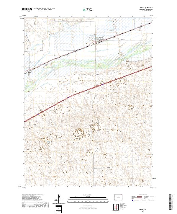 Crook, CO — USGS 7.5-minute topo (2022)