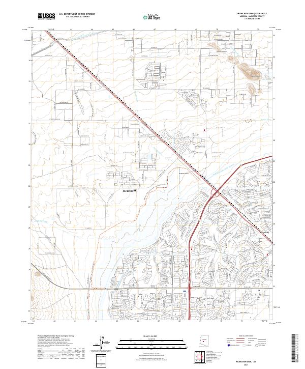 McMicken Dam, AZ — USGS 7.5-minute topo (2021)