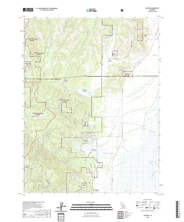 Calpine, CA — USGS 7.5-minute topo (2022)