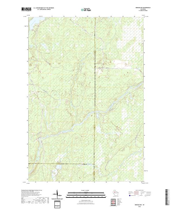 Kennan NW, WI — USGS 7.5-minute topo (2022)