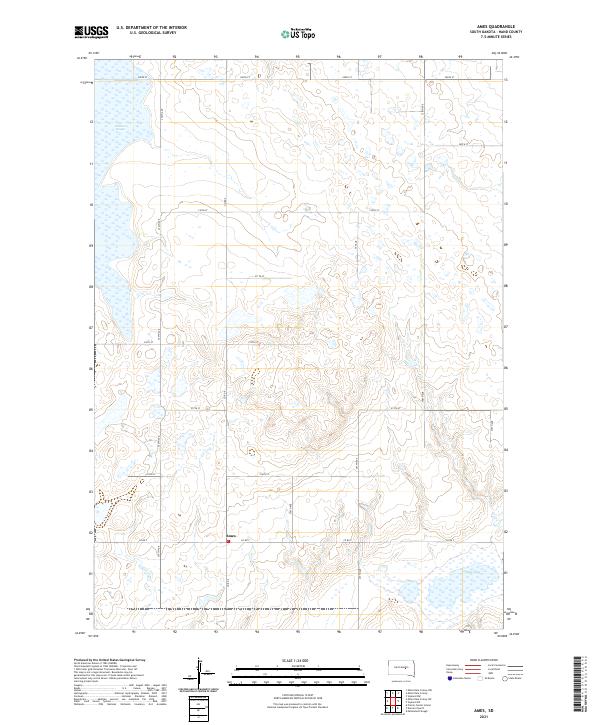 Ames, SD — USGS 7.5-minute topo (2021)