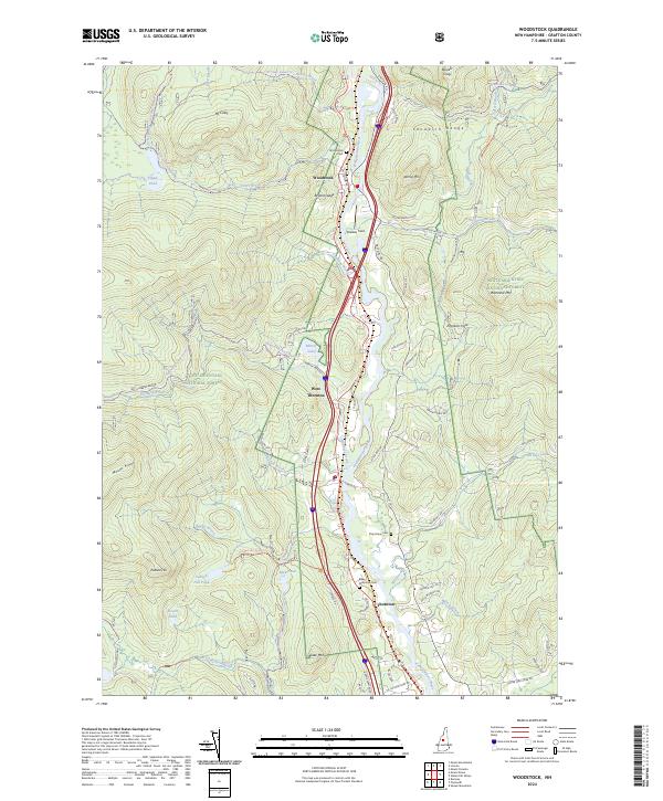 Woodstock, NH — USGS 7.5-minute topo (2024)