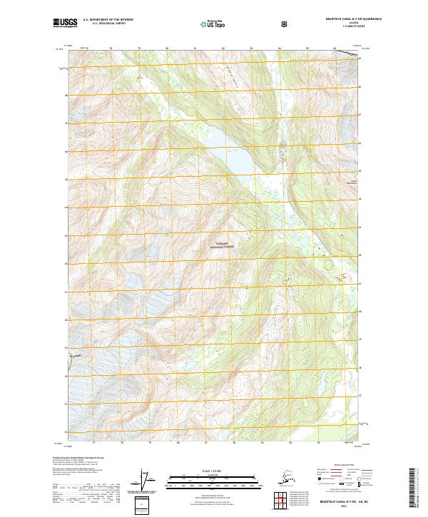 Bradfield Canal B-3 SW, AK-BC — USGS 7.5-minute topo (2021)