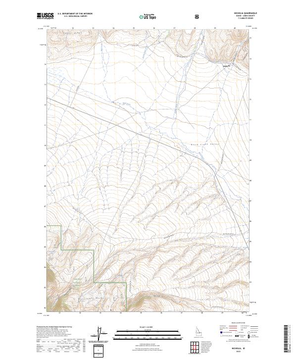 Nicholia, ID — USGS 7.5-minute topo (2023)