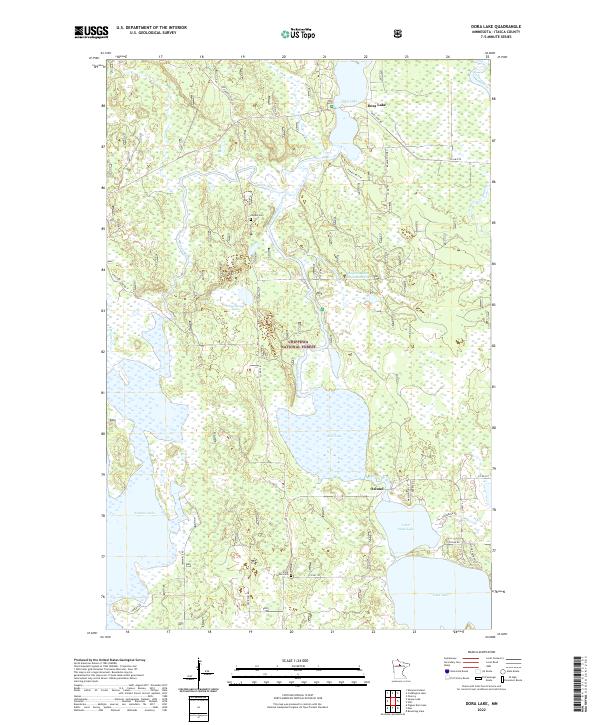Dora Lake, MN — USGS 7.5-minute topo (2022)