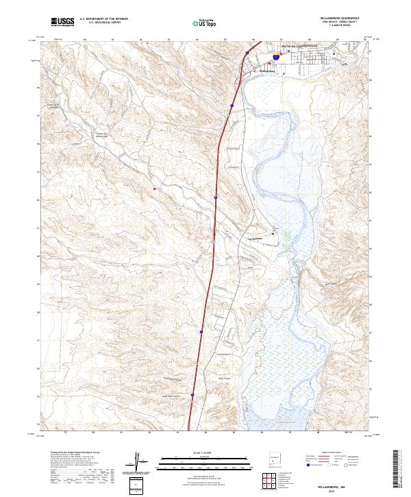 Williamsburg, NM — USGS 7.5-minute topo (2023)