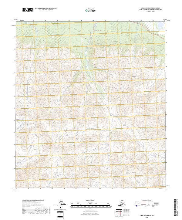 Tanacross B-6 SE, AK — USGS 7.5-minute topo (2024)