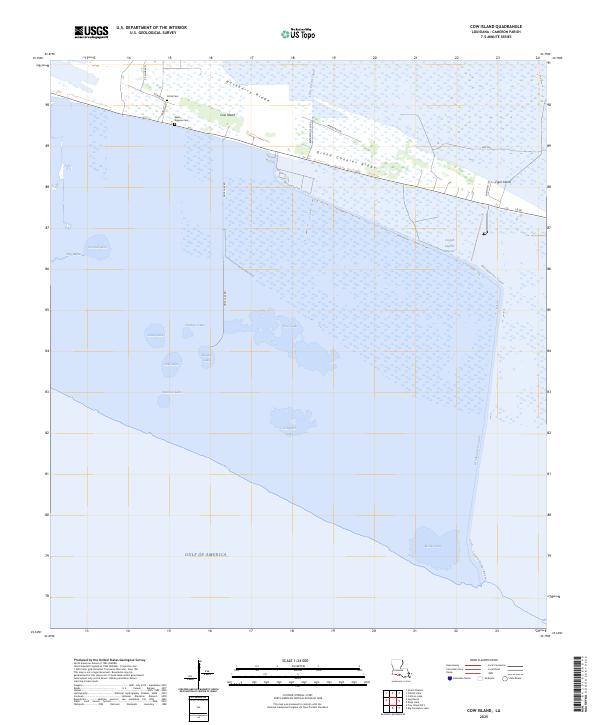 Cow Island, LA — USGS 7.5-minute topo (2025)