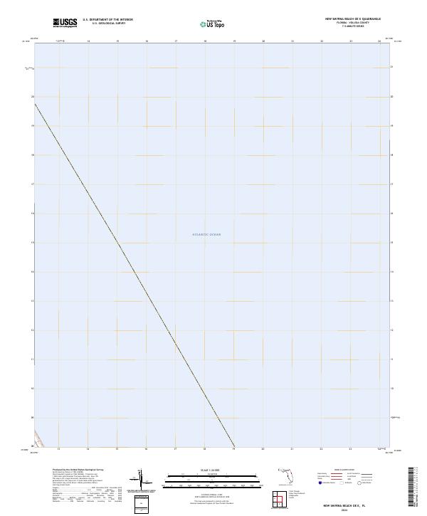 New Smyrna Beach OE E, FL — USGS 7.5-minute topo (2024)