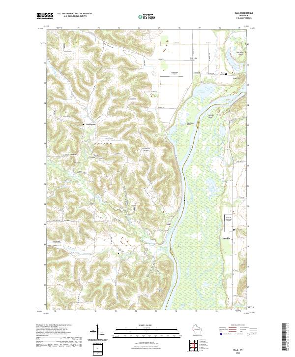 Ella, WI — USGS 7.5-minute topo (2022)