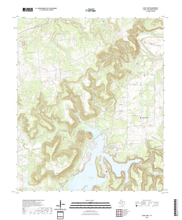 Lone Camp, TX — USGS 7.5-minute topo (2022)