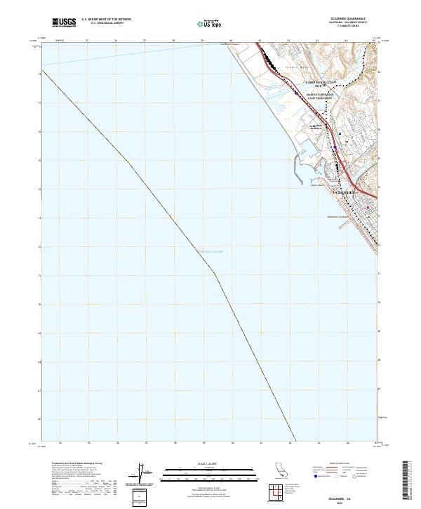 Oceanside, CA — USGS 7.5-minute topo (2022)