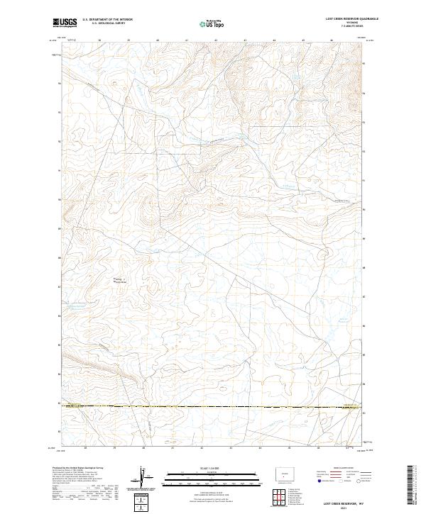 Lost Creek Reservoir, WY — USGS 7.5-minute topo (2021)