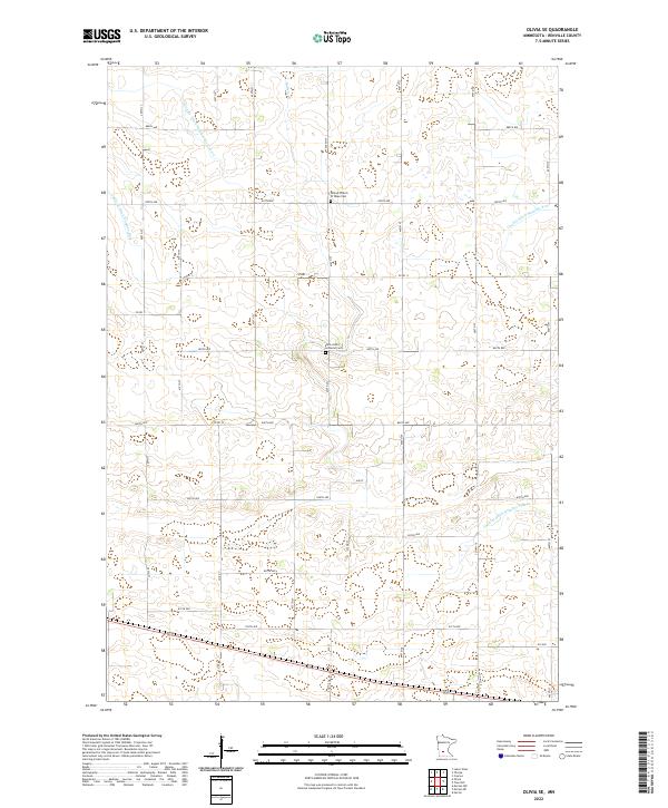 Olivia SE, MN — USGS 7.5-minute topo (2022)