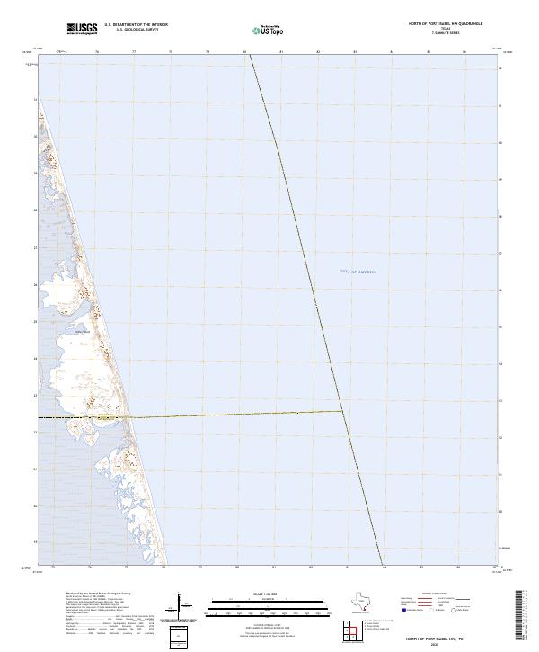 North of Port Isabel NW, TX — USGS 7.5-minute topo (2025)