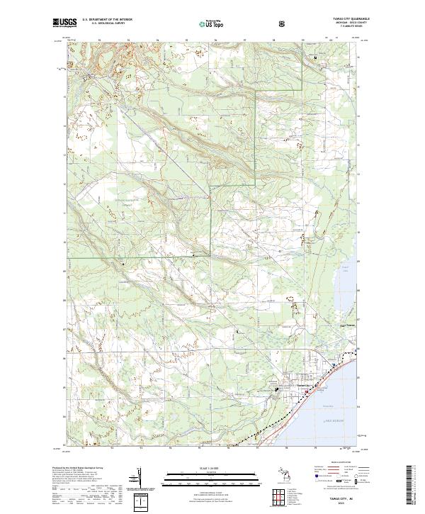 Tawas City, MI — USGS 7.5-minute topo (2023)