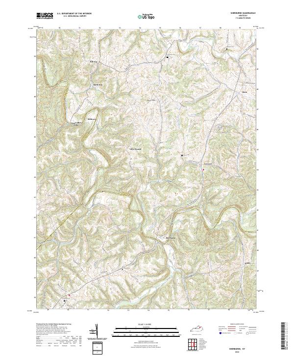 Sherburne, KY — USGS 7.5-minute topo (2022)