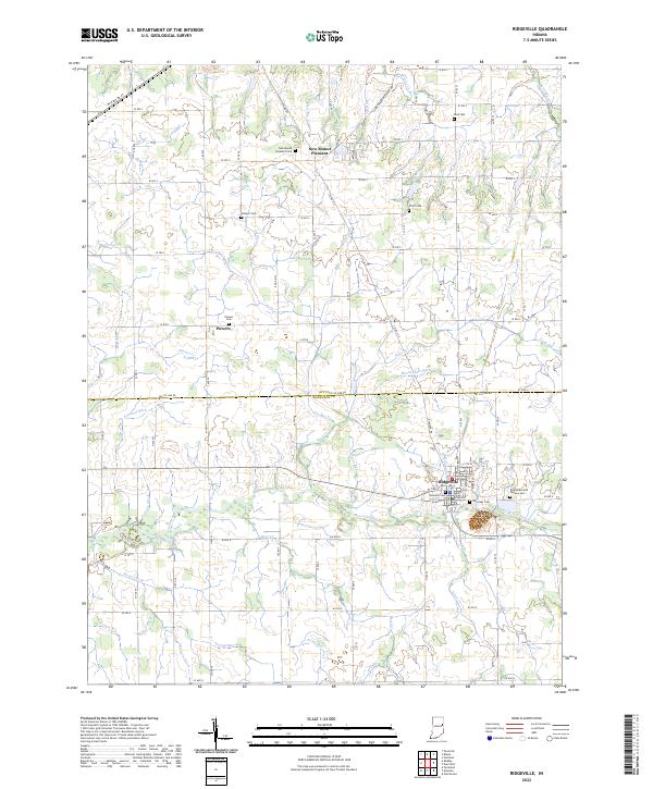 Ridgeville, IN — USGS 7.5-minute topo (2022)
