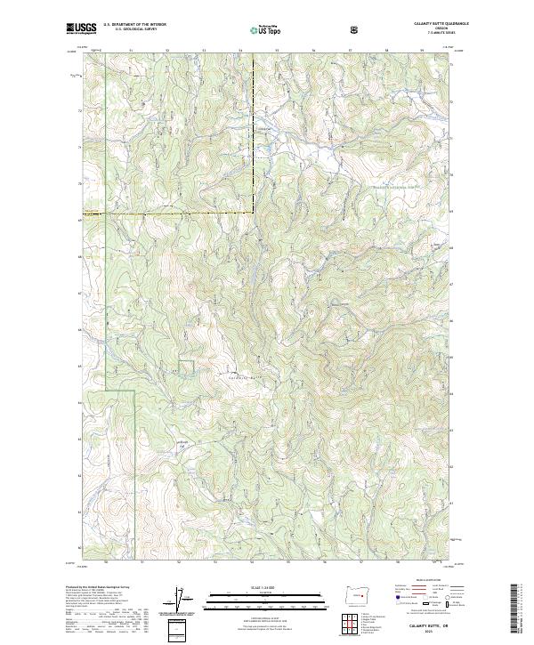 Calamity Butte, OR — USGS 7.5-minute topo (2023)