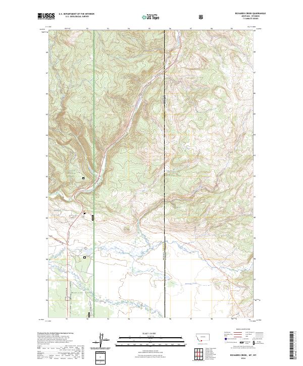 Richards Creek, MT-WY — USGS 7.5-minute topo (2024)