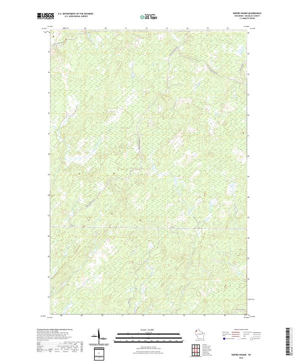 Empire Swamp, WI — USGS 7.5-minute topo (2022)