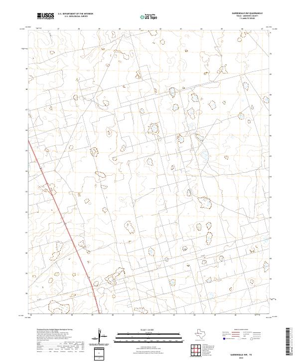 Gardendale NW, TX — USGS 7.5-minute topo (2022)
