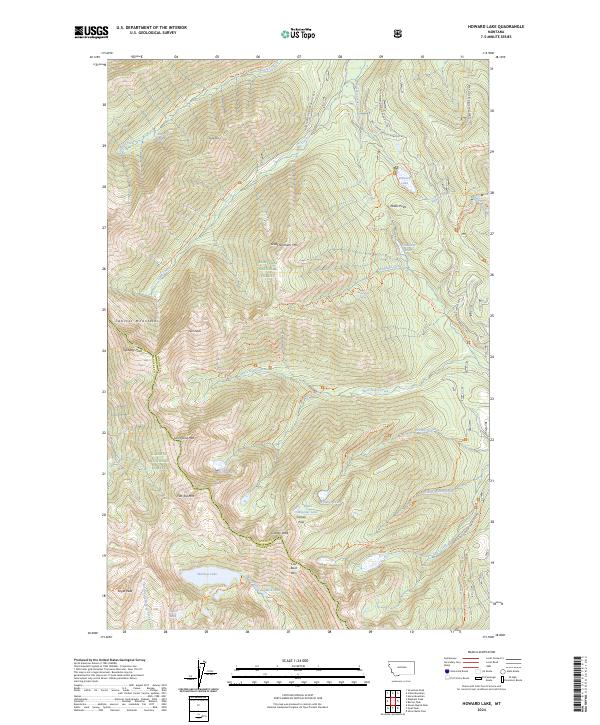 Howard Lake, MT — USGS 7.5-minute topo (2024)