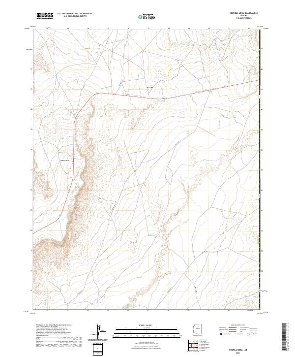 Howell Mesa, AZ — USGS 7.5-minute topo (2021)