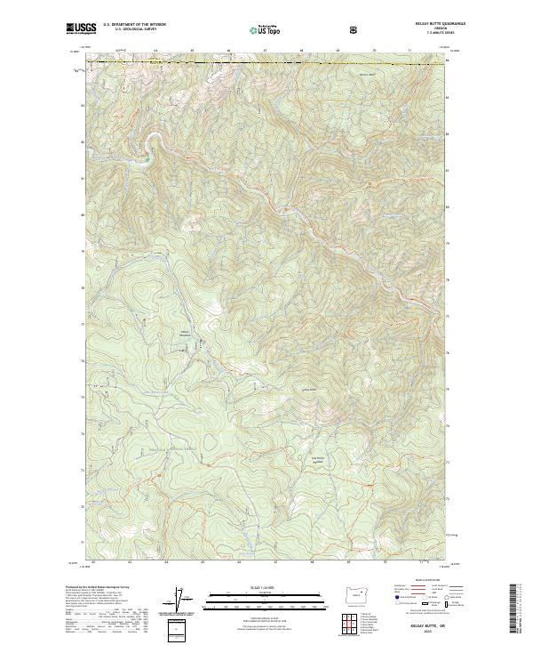 Kelsay Butte, OR — USGS 7.5-minute topo (2023)