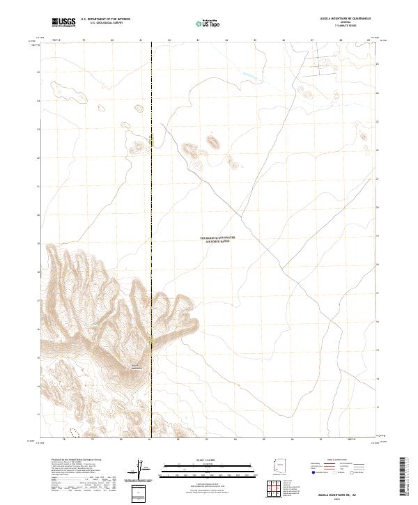 Aguila Mountains NE, AZ — USGS 7.5-minute topo (2021)