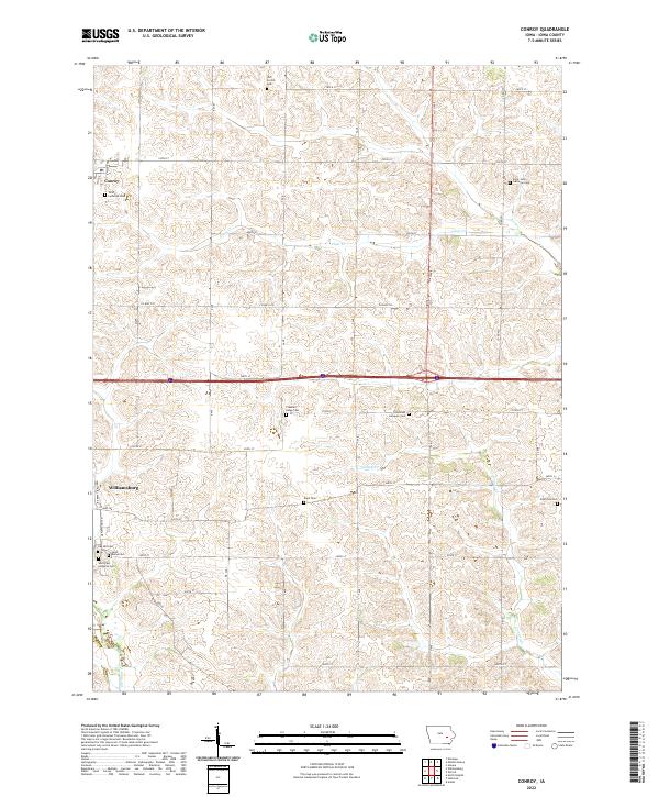 Conroy, IA — USGS 7.5-minute topo (2022)