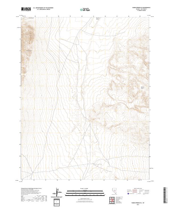 Warm Springs SE, NV — USGS 7.5-minute topo (2021)