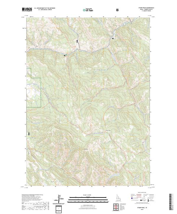 Stump Peak, ID — USGS 7.5-minute topo (2023)