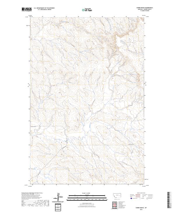 Combs Ranch, MT — USGS 7.5-minute topo (2024)