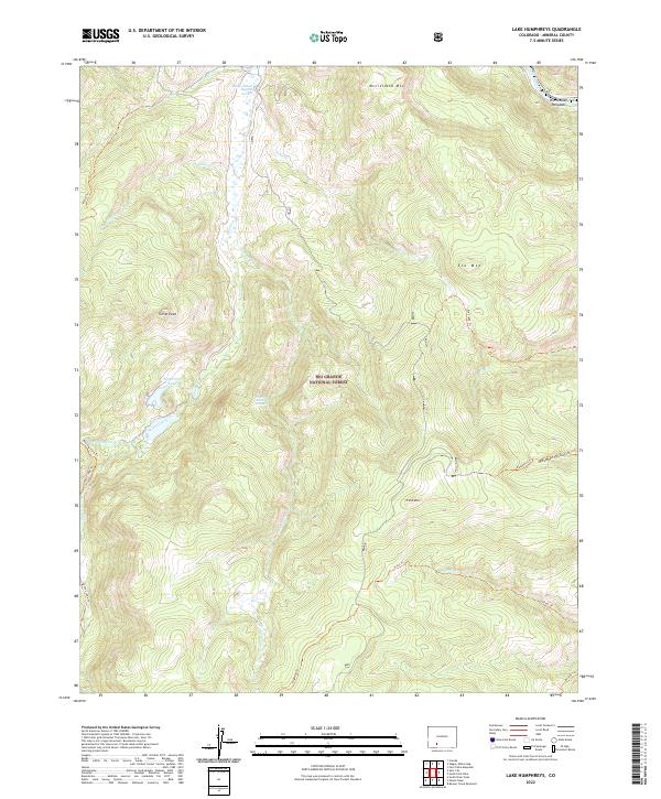 Lake Humphreys, CO — USGS 7.5-minute topo (2022)