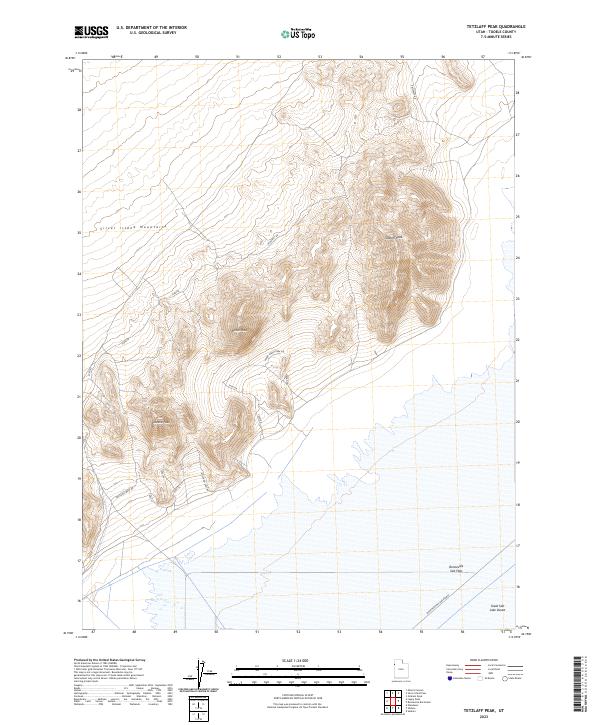 Tetzlaff Peak, UT — USGS 7.5-minute topo (2023)