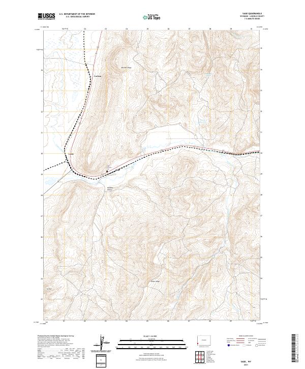 Sage, WY — USGS 7.5-minute topo (2021)