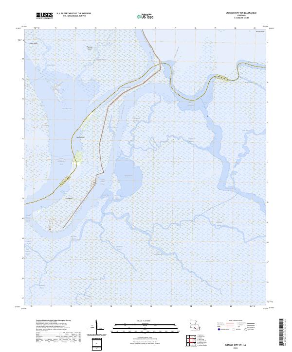Morgan City SW, LA — USGS 7.5-minute topo (2024)