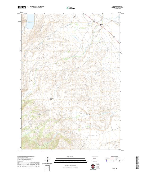 Burris, WY — USGS 7.5-minute topo (2021)