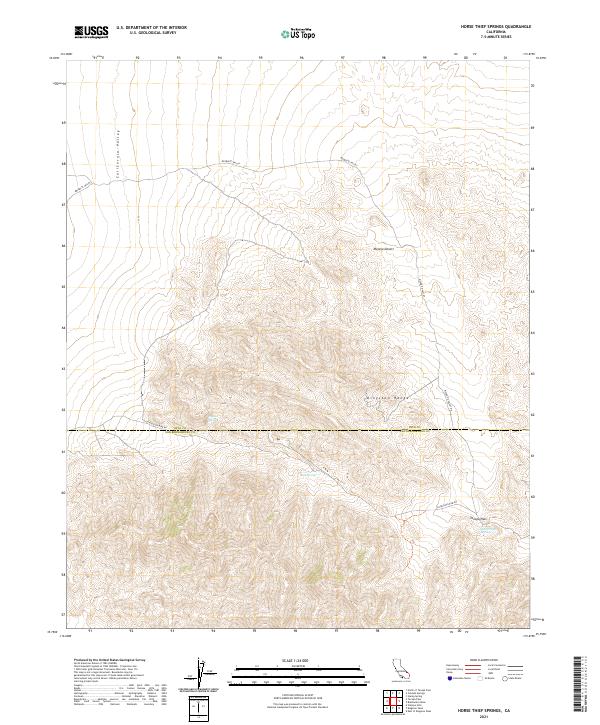 Horse Thief Springs, CA — USGS 7.5-minute topo (2021)