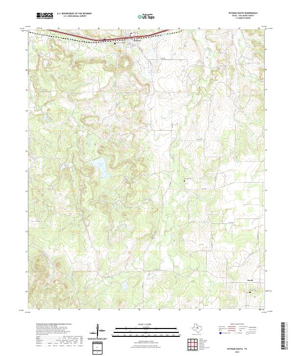 Putnam South, TX — USGS 7.5-minute topo (2022)