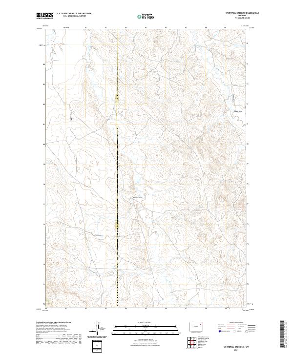 Whitetail Creek SE, WY — USGS 7.5-minute topo (2021)