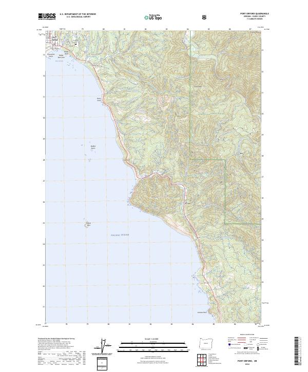 Port Orford, OR — USGS 7.5-minute topo (2024)