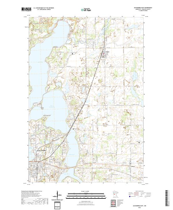 Alexandria East, MN — USGS 7.5-minute topo (2022)