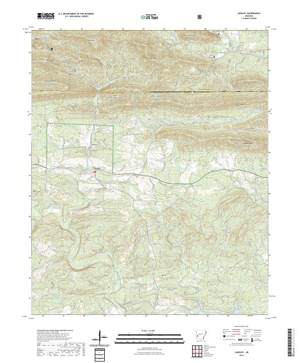 Langley, AR — USGS 7.5-minute topo (2024)