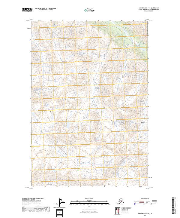 Anchorage D-7 NE, AK — USGS 7.5-minute topo (2023)