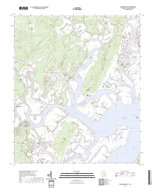 Shellman Bluff, GA — USGS 7.5-minute topo (2024)
